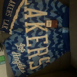 Mitchell & Ness Blue Camo Lakers Shorts